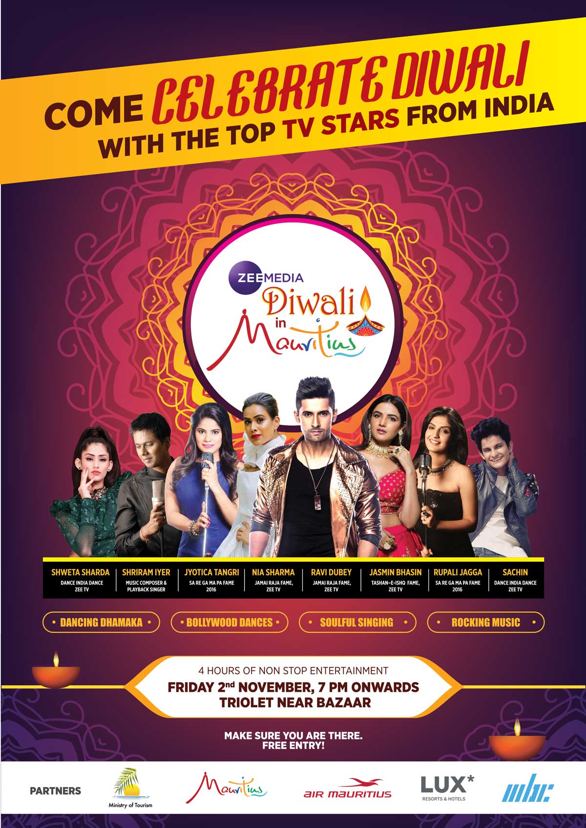 Divali Celebrations with TV Stars from India - Ashesh's Perso Blog