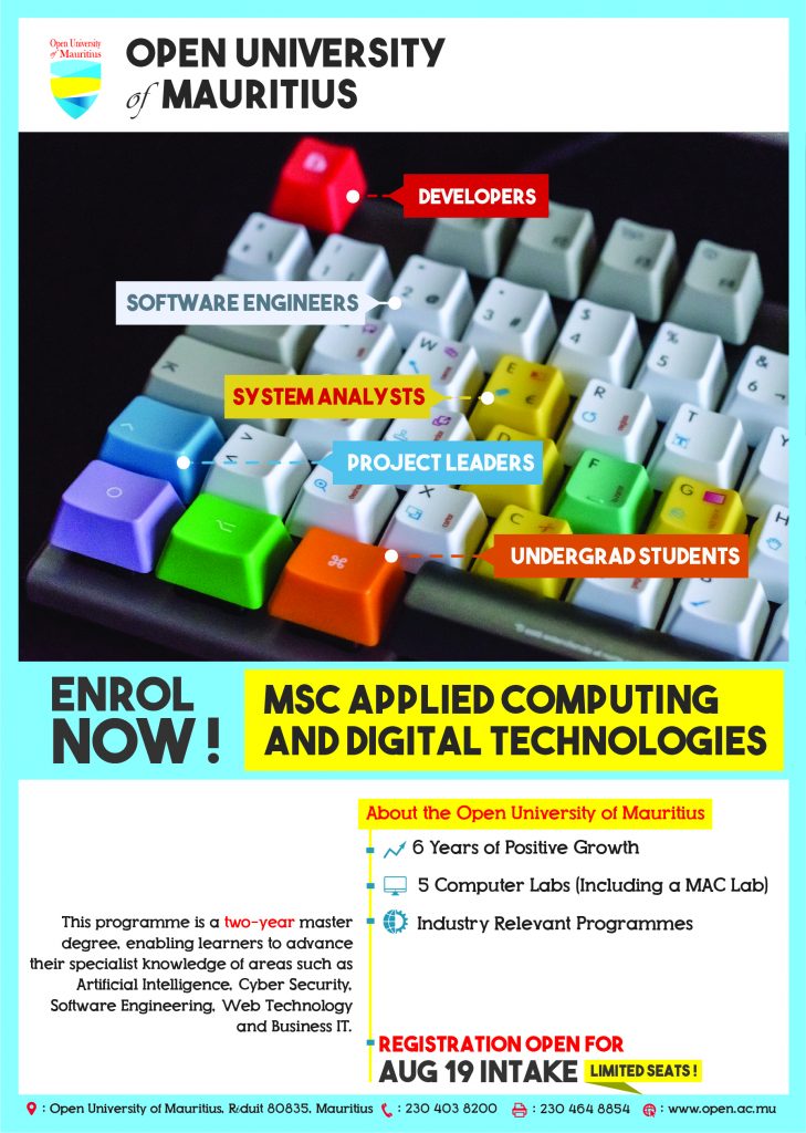 Open University of Mauritius MSc Applied Computing and Digital Tech