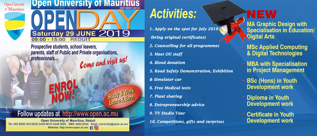 Open Day University of Mauritius