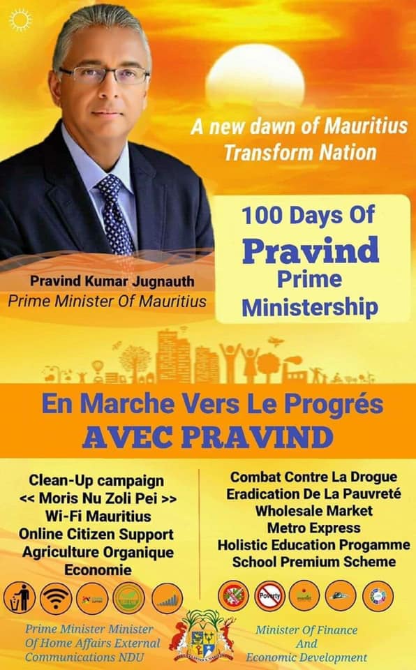 Pravind Jugnauth Prime Minister of Mauritius