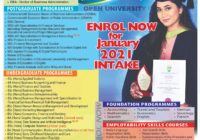 Open University of Mauritius Courses 2021 Intake January