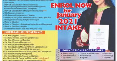 Open University of Mauritius Courses 2021 Intake January