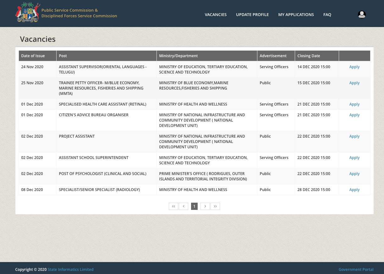 PSC Job Vacancies - Online Application Form - Ashesh on Computer